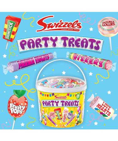 Swizzels Party Treats Extra Large Sweets Tub - A Large Assortment of Delicious and Fruity Sweets & Lollies Perfect for Parties - Bulk Sweets Tub 4kg - Buy Online on SooperMarket.com