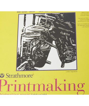 Strathmore 300 Series Printmaking Paper Pad 8x10 - 40 Sheets (120g) - Block Printing, Linocut, Screen Printing - Ideal for Artists & Students - Buy Online on SooperMarket.com