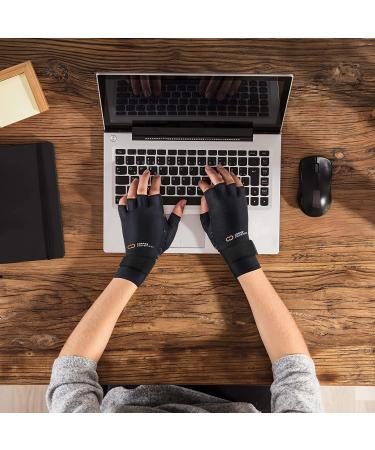 Copper Infused Fingerless Arthritis Compression Gloves for Hand Pain Relief - Adjustable Fit for Men and Women - Reduce Pain, Improve Blood Flow, Aid Recovery - Small/Medium (1 Pair) - Buy Online on SooperMarket.com