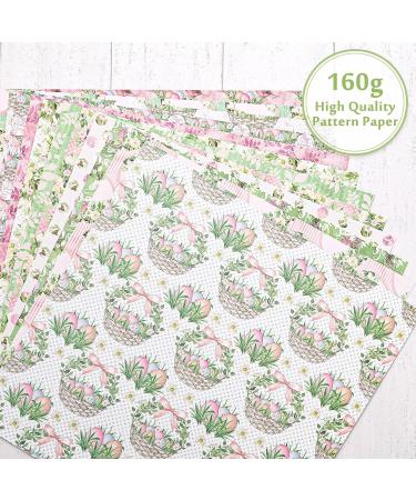 Whaline Vintage Easter Pattern Paper - 24 Sheets, Double-Sided Scrapbook Paper for Card Making & Photo Decor - 30x30cm - Buy Online on SooperMarket.com