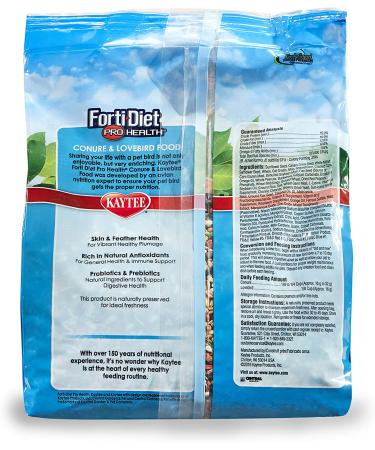 Kaytee Forti-Diet Pro Health Food for Conures & Lovebirds - Nutrient-Rich Avian Diet - Buy Online on SooperMarket.com