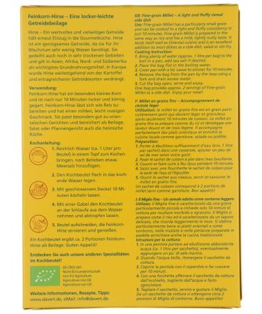 Buy Davert Organic Fine Grain Millet in Cooking Bag - Pack of 6 (6 x 250g) | International Shipping Available - Buy Online on SooperMarket.com