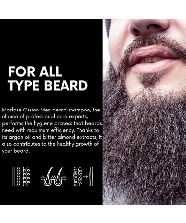 Morfose Ossion Beard Care Shampoo | Thicker Fuller Longer Beard | Reduces Itching & Redness - 100ml | International Shipping - Buy Online on SooperMarket.com