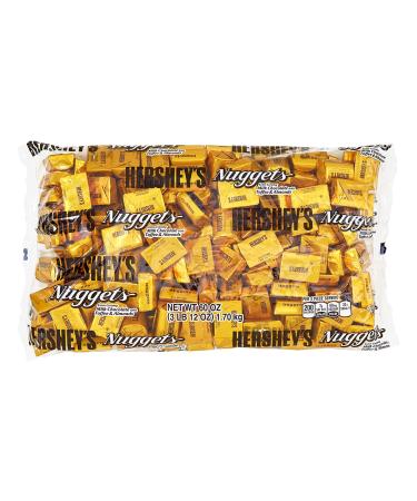 HERSHEY'S Nuggests Extra Creamy Milk Chocolate Candy, Bag toffee, Toffee and Almonds, 60 Ounce