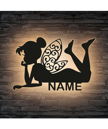 Personalized Fairy Elf LED Night Light - 13 MDF Colors 7 LED Options | Unique Slumber Light for Kids' Rooms & Gifts - Buy Online on SooperMarket.com