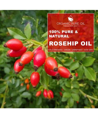 OPO Rosehip Oil 16 oz - 100% Pure Unrefined Cold Pressed - Vegan Carrier Oil for Skin Hair & Nails - Nourish & Moisturize - Buy Online on SooperMarket.com