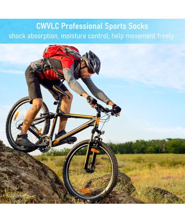 CWVLC Unisex Cushioned Compression Athletic Ankle Socks 6-Pack - Black, Charcoal, Royal - Large Size - Buy Online on SooperMarket.com