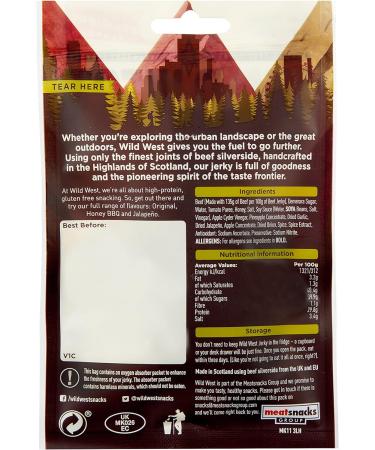 Wild West Honey BBQ Beef Jerky 35 g Pack of 12 & Jalapeno Beef Jerky 35 g 12 Count (Pack of 1) + Beef Jerky - Buy Online on SooperMarket.com