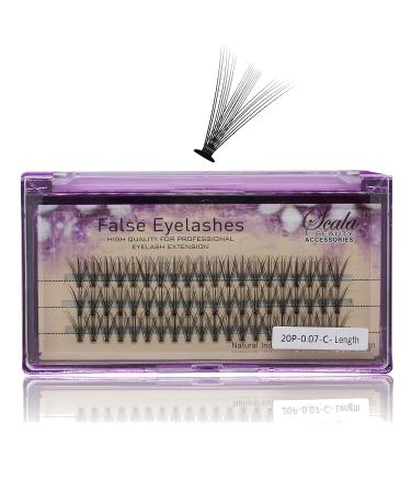 Bodermincer C Curl Individual Flare False Eyelashes 10mm - 20 Hairs/Cluster Fake Lashes Extension - Buy Online on SooperMarket.com