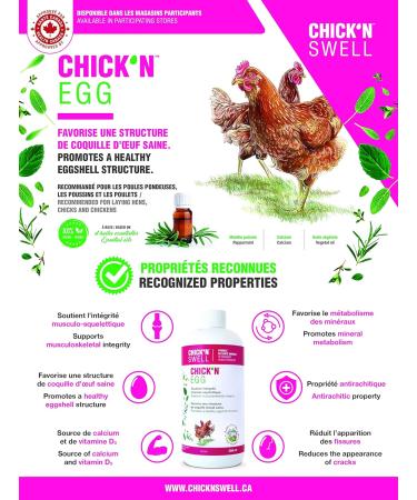 Premium Poultry Calcium Supplement for Bone Health & Egg Production-Chick N Egg from Chick N Swell Brand- for All Poultry. 500 ml- Makes 300 liters. - Buy Online on SooperMarket.com