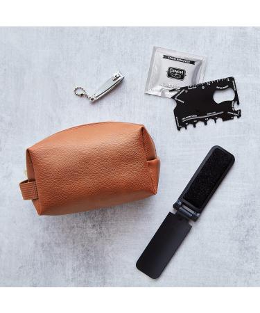 Pinch Provisions Hemergency Kit for Men | 30 Grooming Essentials & Travel Accessories | Ideal Gift for Grooms & Best Men - Cognac - Buy Online on SooperMarket.com