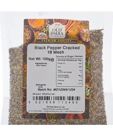 Old India Black Pepper Cracked 18 Mesh 100g - Premium Quality Spice (Pack of 1) - Buy Online on SooperMarket.com