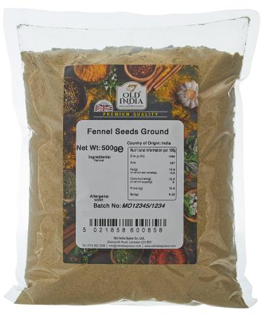 Old India Fennel Seeds Ground 500g 500 g (Pack of 1)