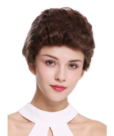 WIG ME UP - B-HH-12-8 Wig women men human hair short wavy fashionable great brown medium brown