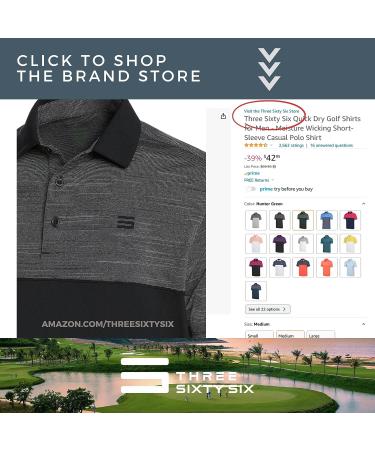 Three Sixty Six Men's Quick Dry Golf Shirt - Moisture Wicking Polo X-Large Black - Buy Online on SooperMarket.com