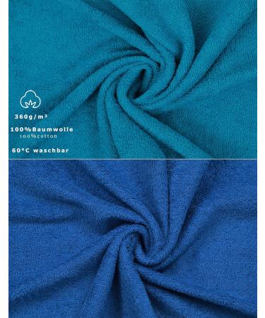Buy Betz 10-Piece Terry Cloth Wash Gloves Set - 100% Cotton Blue-Petrol 16x21 cm - Perfect for Gentle Cleansing | International Shipping Available - Buy Online on SooperMarket.com