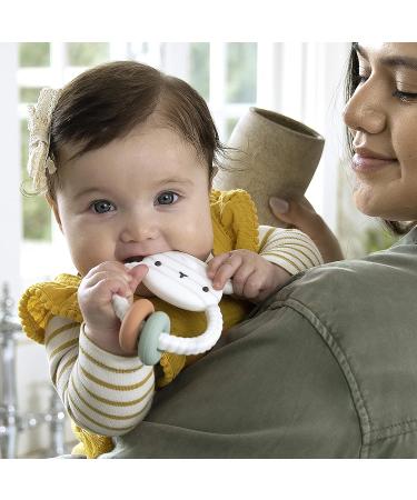 Ingenuity Soothing Sheppy Baby Teether Toy with Activity Rings - BPA-Free Silicone - Ages 3 Months+ - Unisex - Buy Online on SooperMarket.com