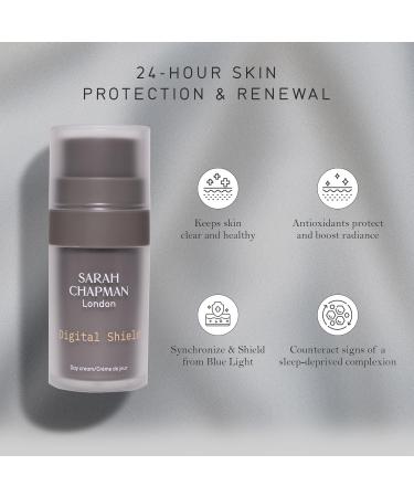 Sarah Chapman Digital Shield Day Cream - Lightweight Antioxidant Moisturiser with Anti-Pollution & Blue Light Protection - Energises Skin & Boosts Natural Luminosity 50ml - Buy Online on SooperMarket.com