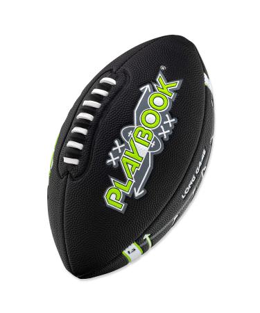 Franklin Sports Youth Football - Playbook Junior Football with Route Diagrams - Small Football, Perfect for Kids in Peewee and Youth Football Black