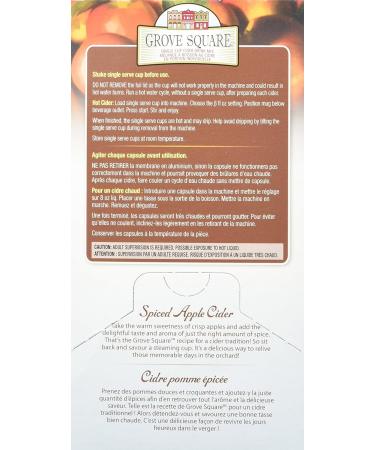 Grove Square Apple Cider Mix Spiced 24 Single Serve Cups Packaging may vary 444 g (Pack of 1) - Buy Online on SooperMarket.com