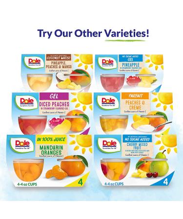 Dole Peaches in Coconut Water Fruit Bowls - Gluten Free Healthy Snack (4 Oz, 24 Count) - Buy Online on SooperMarket.com