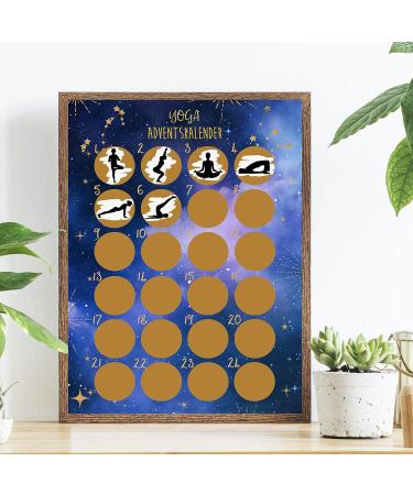 Nastami Advent Calendar - Scratch Off A3 Christmas Calendar (Yoga DARK) | International Shipping Available - Buy Online on SooperMarket.com