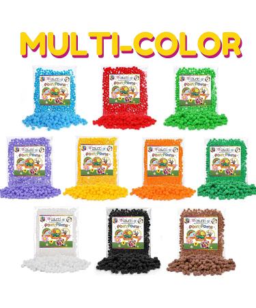 Caydo 500 Pieces 1cm Black Pom Poms - Mini Craft DIY Art Balls for Kids Creative Projects - Buy Online on SooperMarket.com