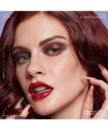 NYX Ultimate Glow Shots Liquid Eyeshadow - Raspberry Rave | Long-Lasting Shimmer with Vitamin C - Buy Online on SooperMarket.com