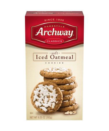 Archway Cookies, Iced Oatmeal Soft Cookies, 9.25 Ounce (Pack of 9)