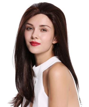 WIG ME UP RGF-6082-LF-F4/30 - Premium Long Straight Lace Front Wig with Hand-Knotted Design in Brown with Copper Highlights for Ladies - International Shipping Available - Buy Online on SooperMarket.com