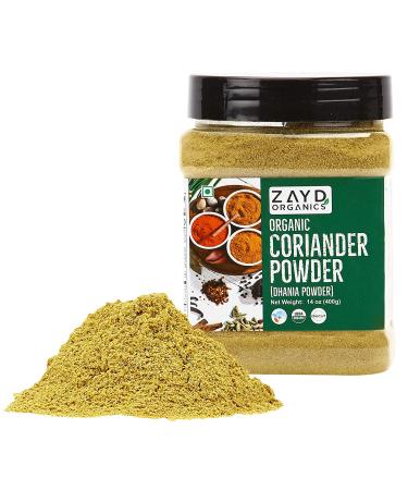 Zayd Organics USDA Organic Coriander Powder (Dhania Ground) 14oz (400g) - Buy Online on SooperMarket.com