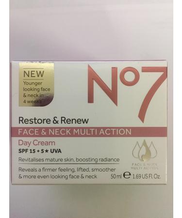 No 7 Restore & Renew Face & Neck MultiAction Day Cream SPF15+5*UVA