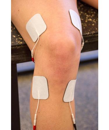 Premium Re-Usable TENS/EMS Electrode Pads (4 Pack) Fabric Backed, Latex-Free Gel Pads for Pain Relief - Buy Online on SooperMarket.com