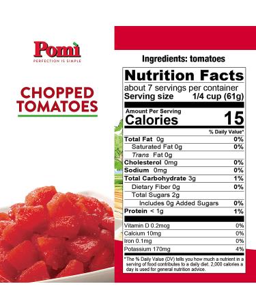 Pomأ¬ Chopped Tomatoes 14.1 oz - 12 Pack | Premium Canned Tomatoes for Cooking - Buy Online on SooperMarket.com