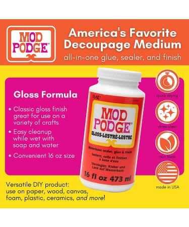 Mod Podge Gloss Waterbase Sealer Glue (16 oz) - CS11202 Finish - Buy Online on SooperMarket.com