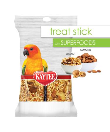 Kaytee Walnut and Almonds Avian Treat Stick with Superfood 5.5 Ounce (Pack of 1)