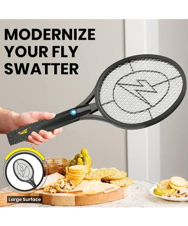 ZAP IT Rechargeable Bug Zapper Racket (4000 Volt) - USB Charging Cable - Large Black - Buy Online on SooperMarket.com