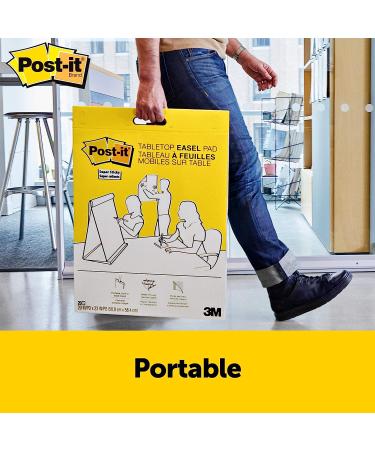 Post-it Super Sticky Portable Tabletop Easel Pad 20x23 Inches - 2 Pads for Virtual Teachers & Students - Buy Online on SooperMarket.com