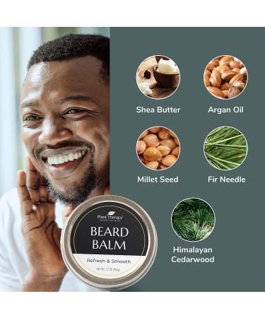 Plant Therapy Hair Therapy Beard Balm 1.7 oz - Hydrating & Soothing with Shea Butter Argan Oil & Millet Seed for a Smooth Beard - Buy Online on SooperMarket.com