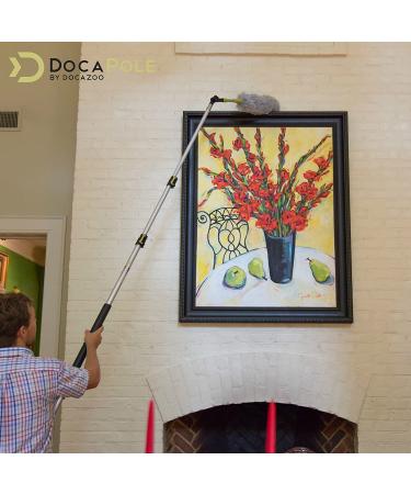 DocaPole 20-Foot Dusting Kit with 5-12 Ft Extension Pole - 4 Piece Set for High-Reach Cleaning - Includes 3 Duster Attachments for Cobwebs, Ceiling Fans, and More - Buy Online on SooperMarket.com