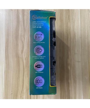 Hatteker Beard Trimmer Kit Professional Hair Clipper with Zero Gapped T-Blade Trimmer Electric Razor Shaver for Nose Ear Beard Body Trimmer for Men Waterproof Cordless Grooming Kit 6 in 1 - Buy Online on SooperMarket.com