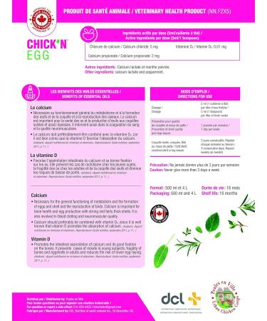 Premium Poultry Calcium Supplement for Bone Health & Egg Production-Chick N Egg from Chick N Swell Brand- for All Poultry. 500 ml- Makes 300 liters. - Buy Online on SooperMarket.com