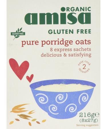 Amisa Express Porridge Oats Sachets Gluten Free 8 x 27g