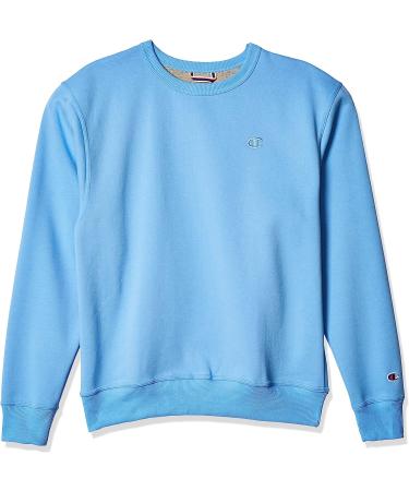 Champion Men's Powerblend Crewneck Sweatshirt - Swiss Blue C Logo - Buy Online on SooperMarket.com