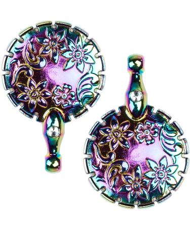AXEN 2PCS Yarn Cutter Pendants Antique Metal Thread Cutter Round Shape Cutter Tools for Sewing Vintage Dazzle Metal Dazzle 1 Package