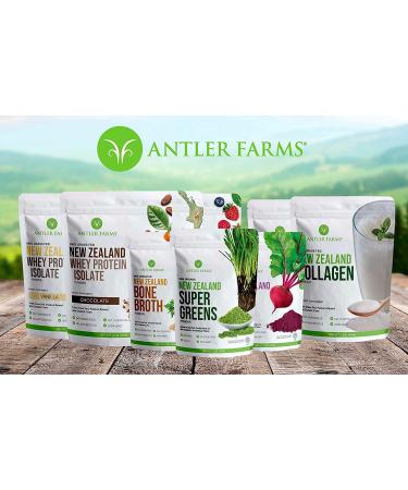 Antler Farms 100% Grass Fed New Zealand Bone Broth Powder 200g - 40 Servings | Slow Cooked, Gently Dried, Light Flavor | No Hormones, Antibiotics, GMOs - Buy Online on SooperMarket.com