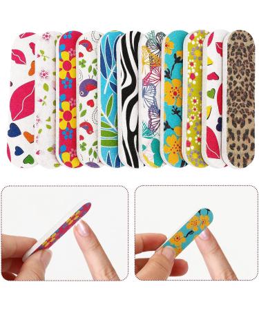 JSRQT Mini Nail Files Bulk Double Sided 100 Mini Nail Files for Natural Acrylic Fake Nails Emery Boards for Nails Nail Filer Professional Nail File Buffer Set Nails Accessories 150 Grit(10 Colors) - Buy Online on SooperMarket.com