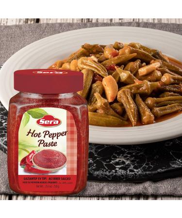 Sera Hot Pepper Paste 25.4 Oz (2 PACK) - No Sugar, No Preservatives | Adds Unique Spicy Flavor | Ideal for Spreading or Sandwiches - Buy Online on SooperMarket.com