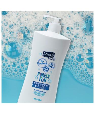 Suave Kids 3-in-1 Shampoo, Conditioner, and Body Wash - Purely Fun | 28 oz - Buy Online on SooperMarket.com