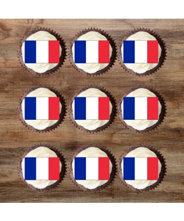 50 French Flag Cupcake Toppers France Flags Edible French Flags Flags of The World Cake Decorations Eurovision Party Decorations France Decorations Paris Decorations Paris Cake Eiffel Tower - Buy Online on SooperMarket.com